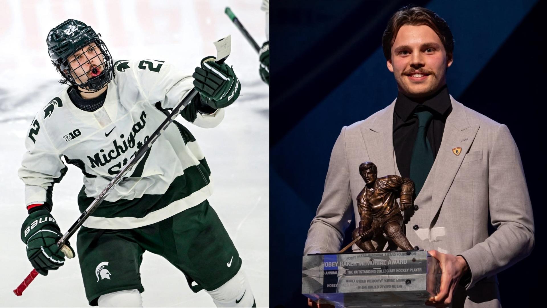 2025 Hobey Baker Memorial Award winner Isaac Howard, Michigan State